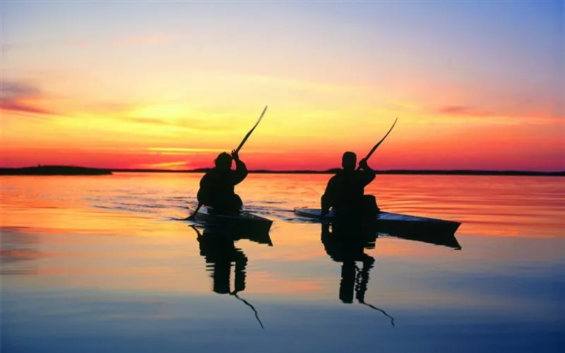 kayak atardecer